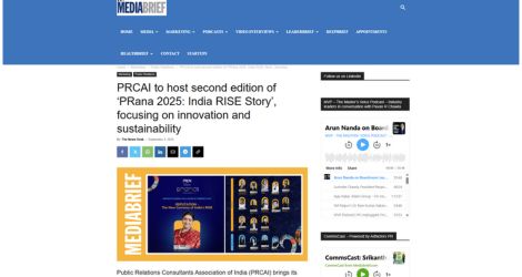 PRCAI to host second edition of ‘PRana 2025: India RISE Story’, focusing on innovation and sustainability